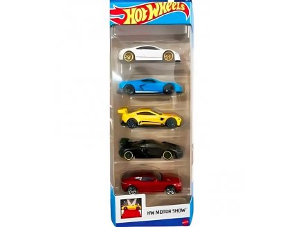 PACK DE 5 VEHICULES HOT WHEELS : HW MOTOR SHOW - MATTEL - HTV49 - SET VOITURES MINIATURES