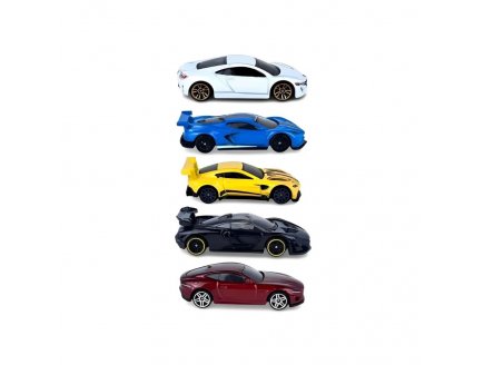 Pack de 5 vehicules hot wheels : hw motor show - Mattel - htv49 - set voitures miniatures