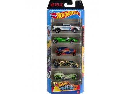 Pack de 5 véhicules Hot Wheels : Let's Race - Mattel - HTV42 - Set voitures miniatures