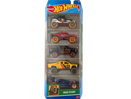 Pack de 5 v�hicules Hot Wheels : Mud Studs - Mattel - HTV40 - Set voitures miniatures