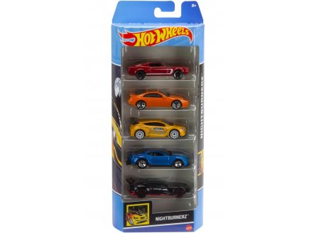 Pack de 5 v�hicules Hot Wheels : Nightburnerz - Mattel - HTV43 - Set voitures miniatures