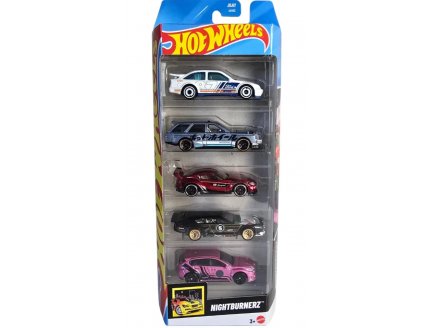Pack de 5 v�hicules Hot Wheels : Nightburnerz - Mattel - JBJ87 - Set voitures miniatures