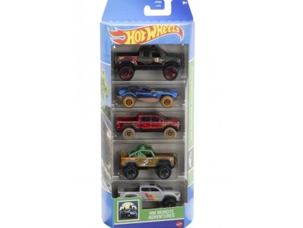 PACK DE 5 VEHICULES HOT WHEELS : REMOTE ADVENTURES - MATTEL - HTV53 - SET VOITURES MINIATURES