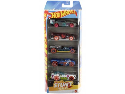 Pack de 5 v�hicules Hot Wheels : Stunt Tracks - Mattel - JKG07 - Set voitures miniatures
