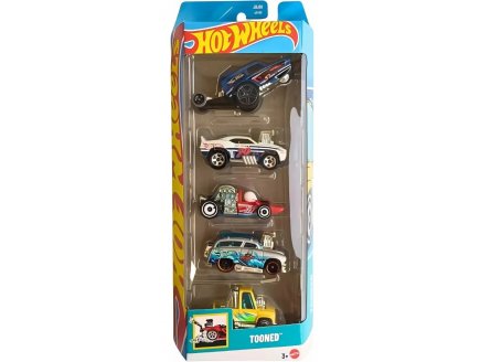 Pack de 5 v�hicules Hot Wheels : Tooned - Mattel - JBJ85 - Set voitures miniatures