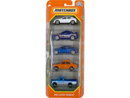 PACK DE 5 VEHICULES MATCHBOX : MBX JAPAN TOURERS - MATTEL - HFH06 - SET VOITURES MINIATURES - PICK UP