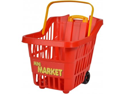 Panier a roulettes pour courses - jeu d'imitation - supermarche, epicerie