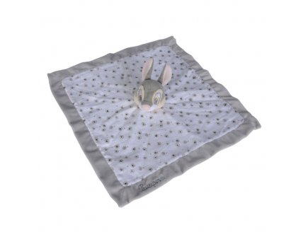 Panpan doudou plat lange blanc et gris 39 x 39 cm - peluche Disney lapin gris - nicotoy