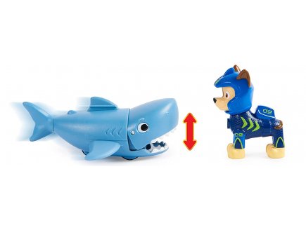 Pat patrouille aqua pups chase et son requin - figurine chien - paw patrol - Spin master - 20139319