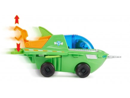 Pat patrouille aqua pups : rocky et son sous-marin sawfish - figurine chien - vehicule de luxe - paw patrol - Spin master - 20140365