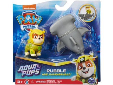 PAT PATROUILLE AQUA PUPS RUBEN ET LE REQUIN MARTEAU - FIGURINE CHIEN - PAW PATROL - SPIN MASTER - 20139323