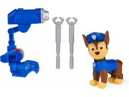 Pat patrouille chase avec son et sac a dos transportable - figurine chien - paw patrol the movie - Spin master - 20130316