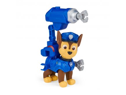 Pat patrouille chase avec son et sac a dos transportable - figurine chien - paw patrol the movie - Spin master - 20130316