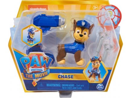 Pat Patrouille Chase avec son et sac a dos transportable - Figurine chien - The Movie - Spin Master - 20130316