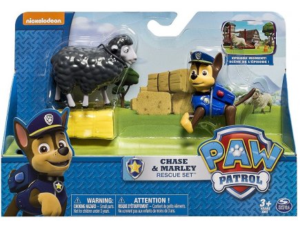 PAT PATROUILLE CHASE ET MARLEY LE MOUTON - FIGURINE CHIEN - PAW PATROL - SPIN MASTER - 20074194