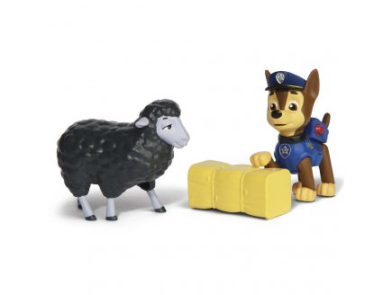 Pat patrouille chase et marley le mouton - figurine chien - paw patrol - Spin master - 20074194