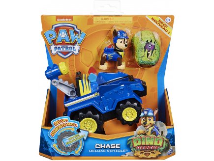 PAT PATROUILLE CHASE ET SON QUAD TOUT TERRAIN DE POLICE + DINOSAURE MYSTERE - FIGURINE CHIEN - PAW PATROL DINO RESCUE