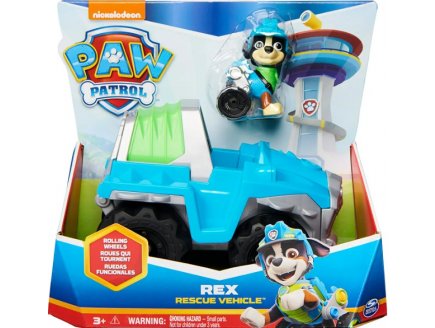 PAT PATROUILLE CHIEN REX ET SON 4 X 4 TOUT-TERRAIN - FIGURINE CHIEN - PAW PATROL - SPIN MASTER - 20135679