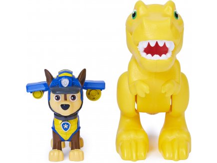 Pat patrouille dino rescue chase et son tyrannosaurus + dinosaure mystere - figurine chien - paw patrol - Spin master - 20126399