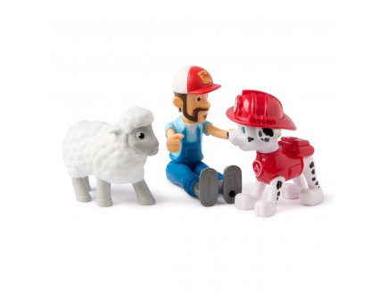 Pat Patrouille Fermier Al avec mouton et Marcus - 3 figurines - Chien - Paw Patrol - Spin Master - 20152004