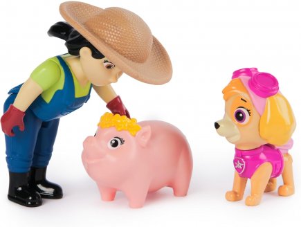 Pat patrouille fermiere yumi et son cochon + chienne stella - 3 figurines - paw patrol - Spin master - 20148187