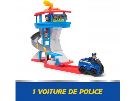 Pat Patrouille Grand Quartier Gnral + 1 vhicule - figurine - Paw Patrol tour de contrle - Spin master