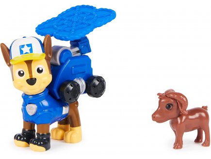 Pat patrouille hero pup - chase + drone de sauvetage a clipser +  animal + centre de commande - figurine chien - paw patrol - Spin master - 20139036