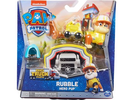 Pat patrouille hero pup - ruben + drone de sauvetage a clipser + morse + centre de commande - figurine chien - Spin master - 20139044