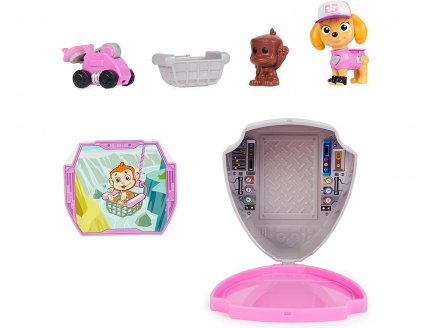 Pat patrouille hero pup - stella + drone de sauvetage a clipser + singe + centre de commande - figurine chien - paw patrol - Spin master - 20139038