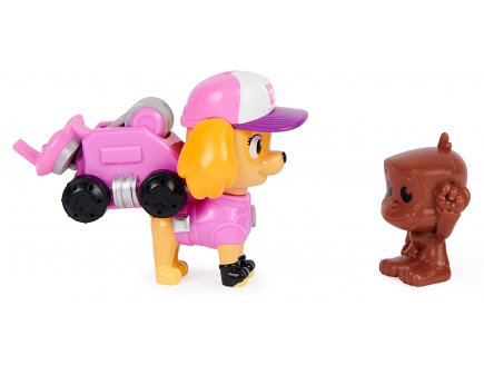 Pat Patrouille Héro Pup - Stella + drone de sauvetage a clipser + singe + centre de commande - figurine chien - Spin Master - 20139038