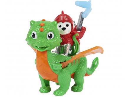 Pat patrouille knights rescu marcus et dragon jade vert et orange - figurine chien - paw patrol - Spin master - 20135926