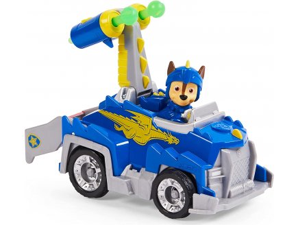 Pat patrouille knights rescue : chase et sa voiture de police - figurine chien - vehicule de luxe - paw patrol - Spin master - 20135917