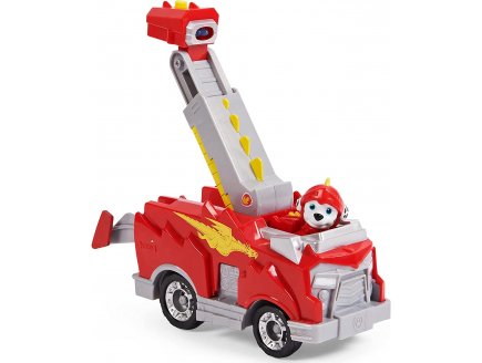 Pat Patrouille Knights Rescue : Marcus avec son camion de pompier - Figurine chien - Vhicule de luxe - Spin master - 20135918