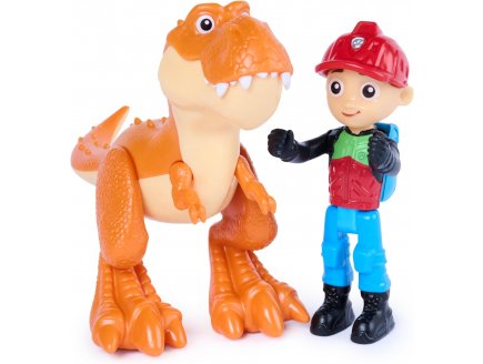 Pat Patrouille le Film Mission Dino 6 Figurines : Ryder Rex Marcus Stella Chase et T-Rex - Chien + Dinosaure