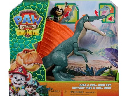Pat Patrouille le Film Mission Dino : Rex et grand Stégosaure Rugissant - Figurine chien + Dinosaure