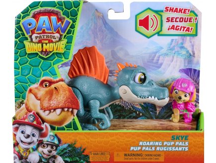 Pat Patrouille le Film Mission Dino : Stella et Spinosaure Rugissant - Figurine chien + Dinosaure