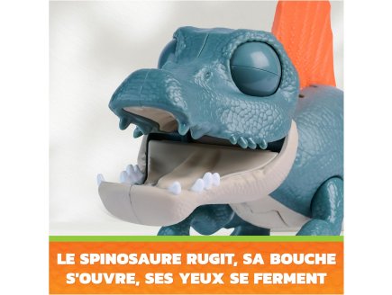 Pat Patrouille le Film Mission Dino : Stella et Spinosaure Rugissant - Figurine chien + Dinosaure