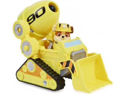 Pat patrouille le film : ruben et son camion toupie transformable - figurine chien - vehicule de luxe - paw patrol - Spin master - 20133389
