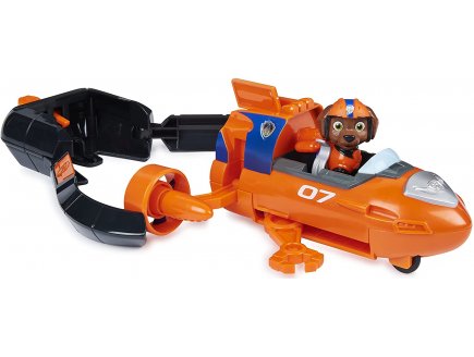 Pat patrouille le film : zuma avec son hovercraft transformable - figurine chien - vehicule de luxe - paw patrol - Spin master - 20133391
