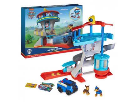 Pat patrouille le quartier general + 1 vehicule - figurine - paw patrol tour de controle - Spin master - 20139493