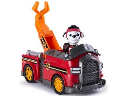 Pat patrouille marcus avec camion de pompier - figurine chien - paw mission - spin master - 20079027