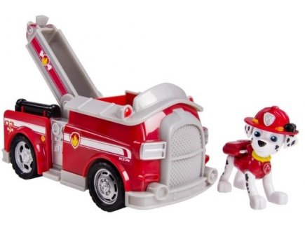 Pat patrouille marcus avec camion de pompier - figurine chien - paw patrol - Spin master - 20114322