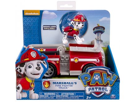 PAT PATROUILLE MARCUS AVEC CAMION DE POMPIER GRANDE ECHELLE - FIGURINE CHIEN - PAW PATROL - SPIN MASTER - 20114322