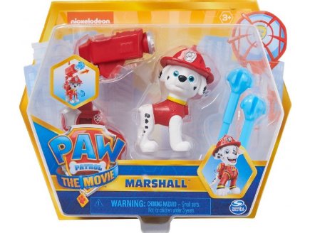PAT PATROUILLE MARCUS AVEC SON ET SAC A DOS TRANSPORTABLE - FIGURINE CHIEN - PAW PATROL THE MOVIE - SPIN MASTER - 20130317