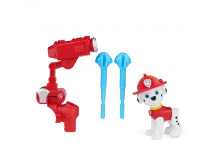 Pat patrouille marcus avec son et sac a dos transportable - figurine chien - paw patrol the movie - Spin master - 20130317