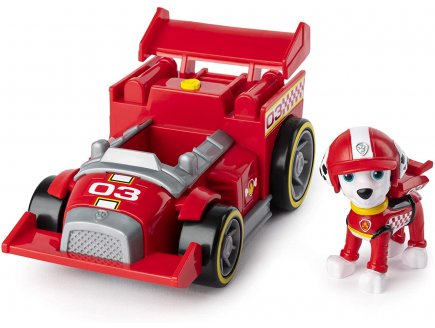 Pat patrouille marcus et sa voiture de course a retrofriction et sonore - figurine chien - paw patrol ready race rescue 20119527