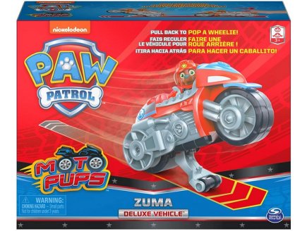 PAT PATROUILLE MOTO PUPS : ZUMA AVEC SA MOTO A RETROFRICTION - FIGURINE CHIEN - VEHICULE DE LUXE - PAW PATROL - SPIN MASTER - 20129831