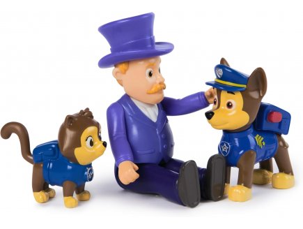 Pat patrouille mr hellinger et chase - 3 figurines - chien - paw patrol - Spin master - 20148183