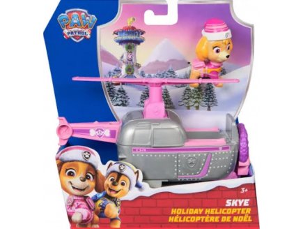 Pat Patrouille Nol Chienne Stella avec son Hlicoptre - Figurine chien - Spin master - 20153733