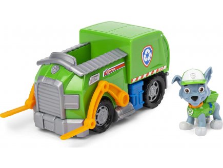 Pat patrouille rocky avec camion poubelle - figurine chien - paw patrol - Spin master 
